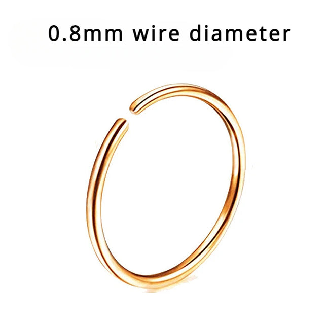 Nose Rings Hoops Double Septum Rings Cartilage Hoop Earring Piercing Nariz Open Stacked Hoop Nose Rings for Women and Men Gift