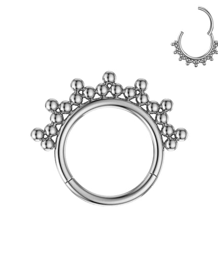 Nose Rings G23 Titanium Piercing Beads Earrings 16G Segment Hinged Nose Clickers Ear Daith Tragus Cartilage Piercing Jewelry