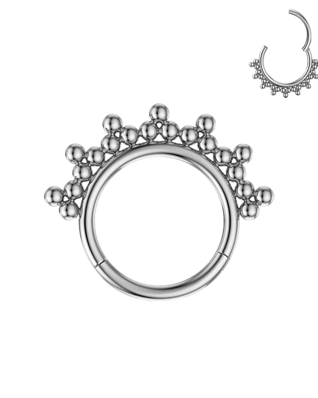 Nose Rings G23 Titanium Piercing Beads Earrings 16G Segment Hinged Nose Clickers Ear Daith Tragus Cartilage Piercing Jewelry