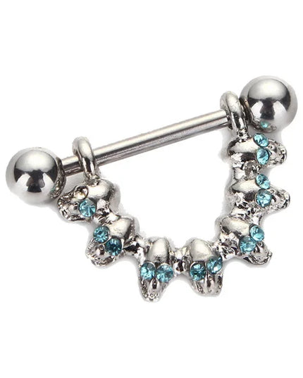 Straight Rod Snake Wing Nipple rings Breast Ring Heart Shaped Adjustable Nipple Piercing Human Jewelry