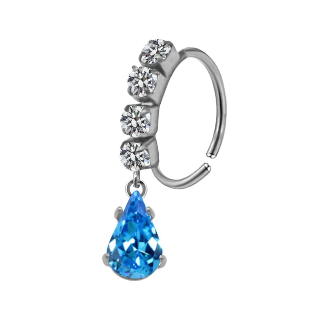 Nose Piercing Nose Ring Stainless Steel Colorful Nose Ring Dangle Nose Rings Piercing Jewelry For Women