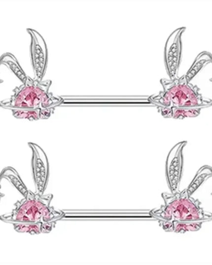 1Pair Stainless Steel Pink Nipple Piercing Jewelry Heart Wings Niplple Barbell Moon Devil Nipple Rings Body Piercing Pezon Mujer