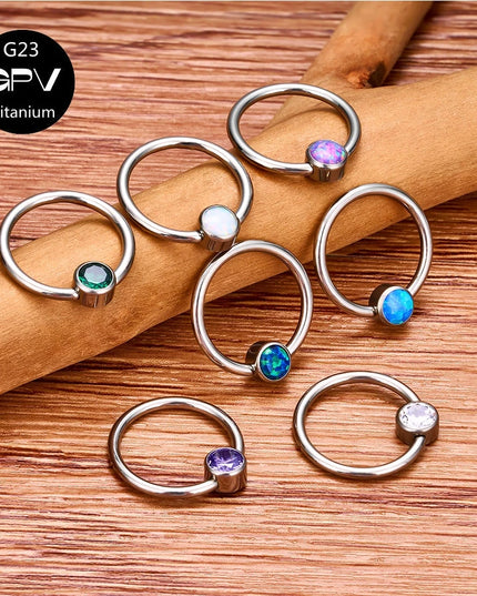 G23 Titanium Nose Ring Middle Clip Ball Popular Men's And Women's Punk Puncture Jewelry Nasal Septum Ring