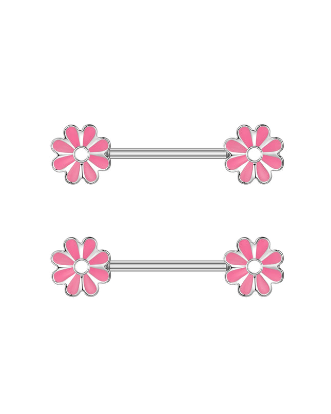 2pcs Heart Bear Dangled Nipple Piercings Screwed 14G Flower Butterfly Shield Bar Barbell Nipple Ring Piercing Nombril Jewelry