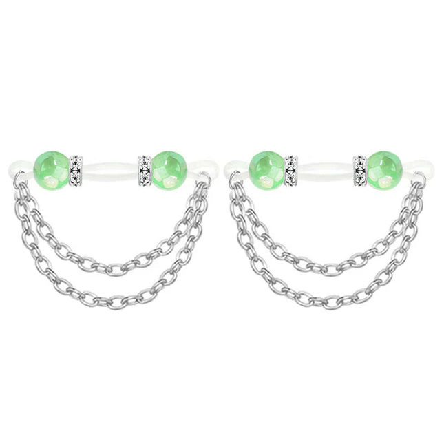 1pair Cute Rhinestone Fake Nipple Rings Non Piercing Nipple Cuff For Women Intimate Body Jewelry Accessory Gift