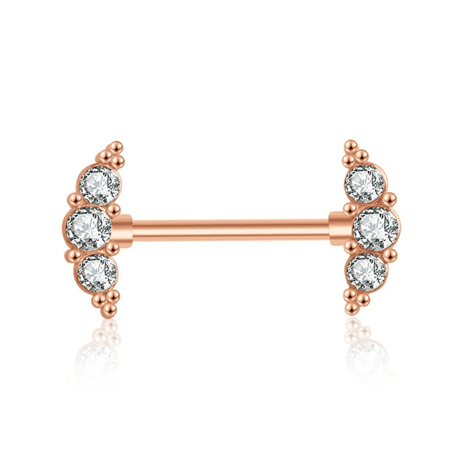 1 Pair Heart Barbell Nipple Ring Piercing Helix Piercing Sexy Nipple Jewelry High Quality Zircon Nipple Rings For Women Oreja