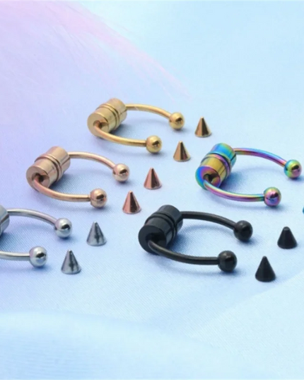 Magnetic Horseshoe Nose Rings, 316L Stainless Steel, Faux Septum Rings, Fake Piercing, Clip on, Hoop Rings, Gift for Women, Girl