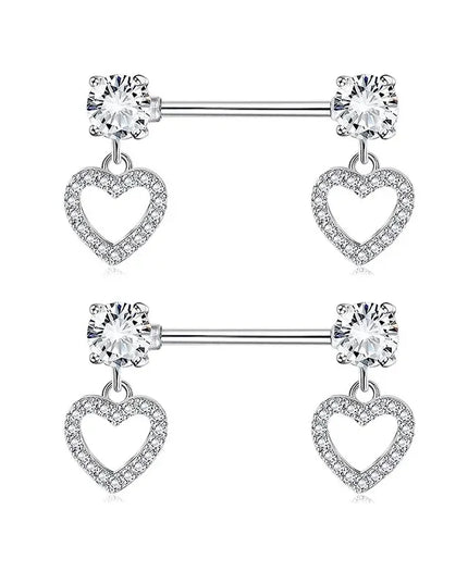 1Pair Stainless Steel Pink Nipple Piercing Jewelry Heart Wings Niplple Barbell Moon Devil Nipple Rings Body Piercing Pezon Mujer
