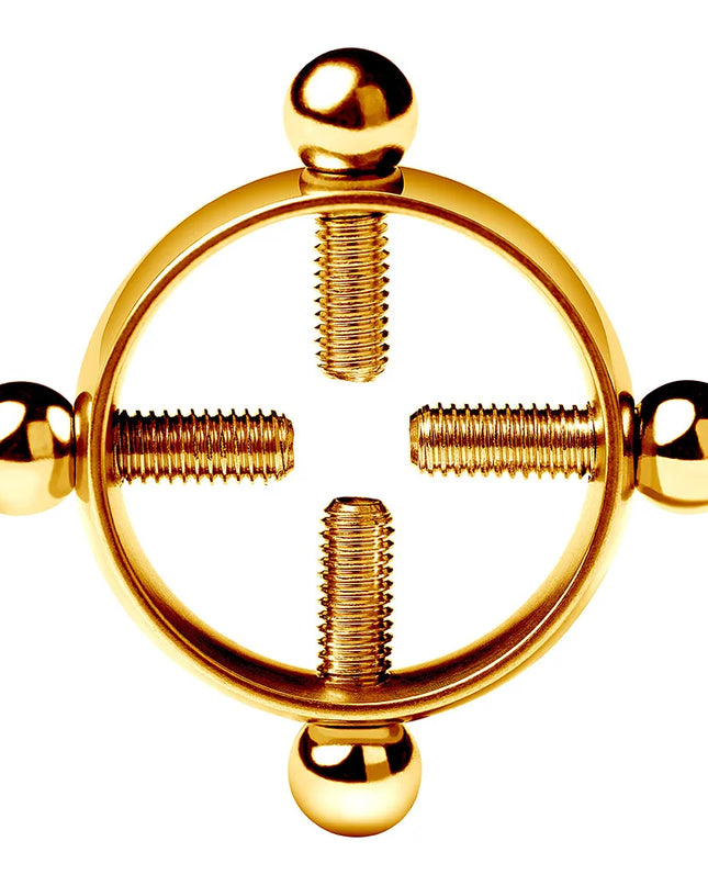 1Pcs Stainless steel cross nipple ring with adjustable nipple clip without piercing