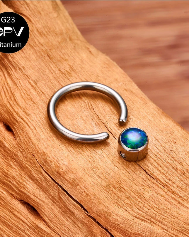 G23 Titanium Nose Ring Middle Clip Ball Popular Men's And Women's Punk Puncture Jewelry Nasal Septum Ring