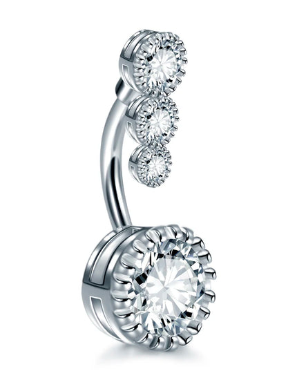 1PC Stainless Steel Belly Button Piercing Body Jewelry Women Cubic Zirconia Drop Dangle Earring Navel Piercing ombligo