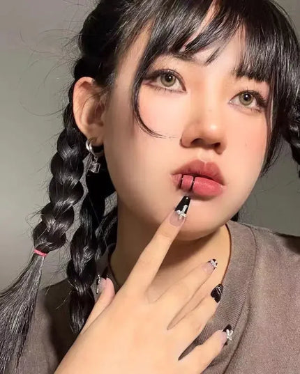 Women Lips Rings Medical Titanium Steel Nose Ring Fake Nose Ring Septum Piercing Clip on Mouth Ring Fake Piercing Body Clip Hoop