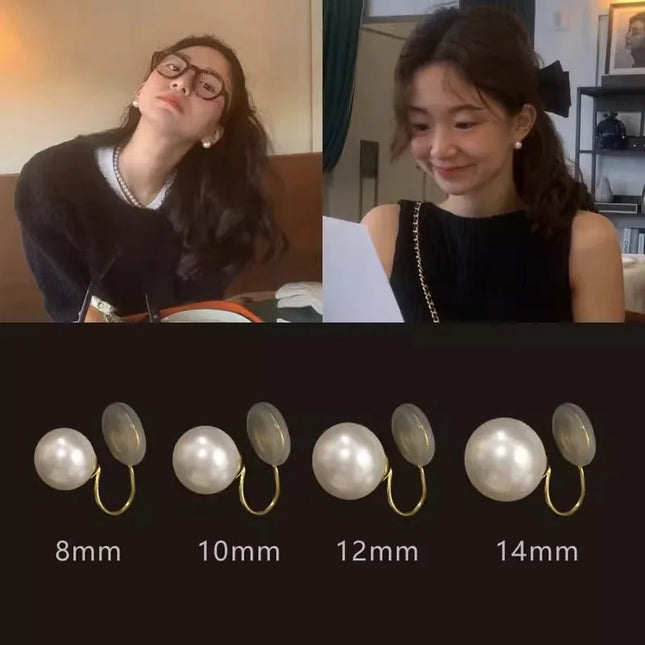 Pearl Ear Clip Fashion Without Ear Hole Earings Simple Ear Cuff Fake Piercing Fashion Jewelry Sweet Earings For Women
