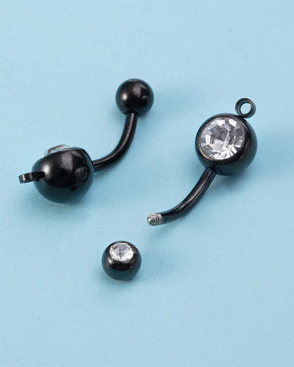 1/4pcs Belly Button Rings DIY Jewelry Making Supplies Findings Pendant Navel Stud Stainless Steel Barbell Piercing Body Jewelry