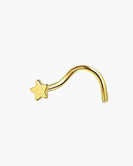 15Pcs Mixed Double Nose Rings L Ring Hoop Hypoallergenic Body Clips Hoop Rhinestone Nose Piercing Jewelry Piercing Studs