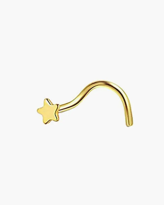 15Pcs Mixed Double Nose Rings L Ring Hoop Hypoallergenic Body Clips Hoop Rhinestone Nose Piercing Jewelry Piercing Studs