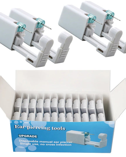 Ear Piercing Gun Disposable Disinfect Safety Earring Piercer Kit Studs Nose Ring Piercing Machine Body Jewelry Tool 17 Colors