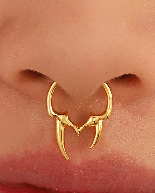 1PC Gothic Irregular Horn Nose Clip Fake Septum Piercing Non-pierced Nose Piercing Nose Ring Simple Fake Body Pircing
