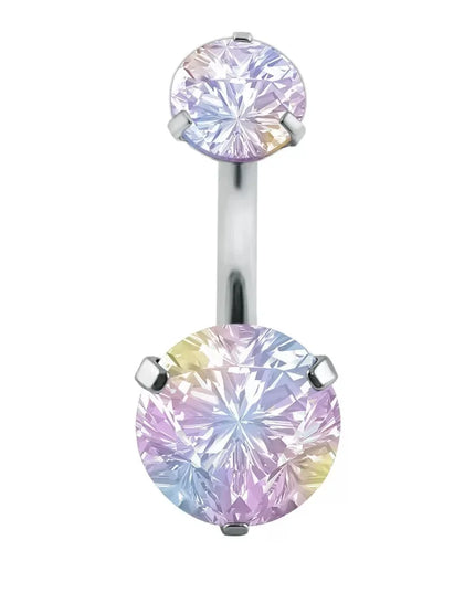 Steel Belly Button Rings for Women Girls Crystal Piercing Navel Ring Bar Drop Dangle Body Belly Navel Fashion Body Jewelry
