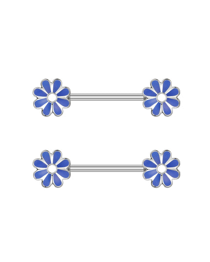 2pcs Heart Bear Dangled Nipple Piercings Screwed 14G Flower Butterfly Shield Bar Barbell Nipple Ring Piercing Nombril Jewelry