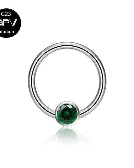 G23 Titanium Nose Ring Middle Clip Ball Popular Men's And Women's Punk Puncture Jewelry Nasal Septum Ring