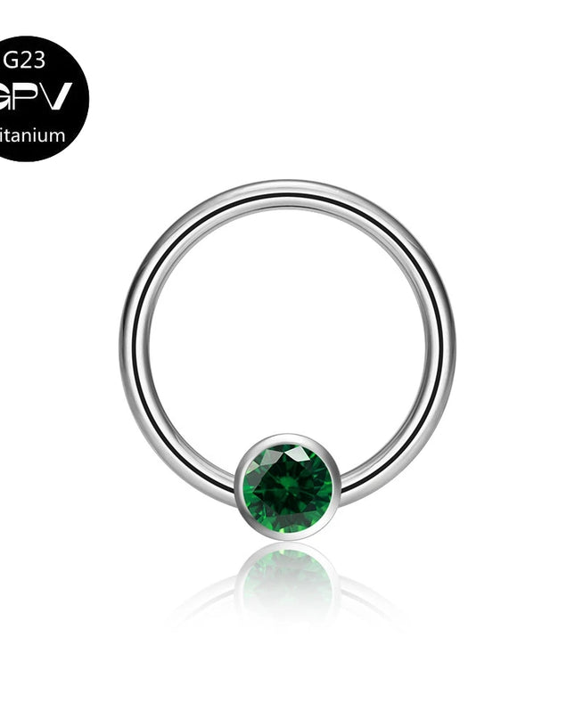 G23 Titanium Nose Ring Middle Clip Ball Popular Men's And Women's Punk Puncture Jewelry Nasal Septum Ring