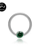 Green ZC 1PCS / Nose Rings & Studs / 1.2x8x4mm|Face