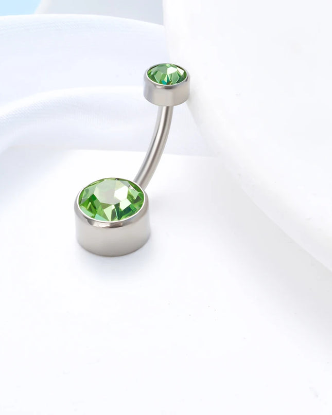 Belly Piercing Button Rings G23 Titanium Astm F136 14g Body Jewelry Internally Threaded Navel Ring Zirconia Earrings Zircon