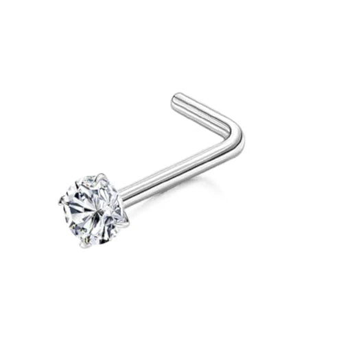 Bobisty 1Pc Nose Rings for Women Men Surgical Stainless Steel Retainer Clear Nose Rings Hoops Cartilage Tragus Piercing Jewelry