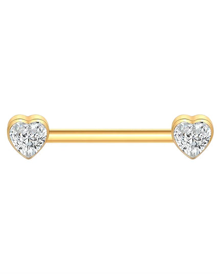 1Pc G23 Titanium Nipple Ring Straight Barbell Piercing Zircon Internally Threaded Nipple Bars Piercing Ring Women Body Jewelry