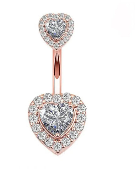 Zircon Crystal Belly Button Piercing Rings for Women Navel Ring Surgical Steel Barbell Heart Butterfly Body Piercing Jewelry