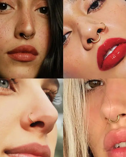 18G  316L Surgical Steel Nose Ring Hoop, Cartilage Hoop Earrings for Women Men  Piercing Jewelry 6mm/8mm/10mm/12mm