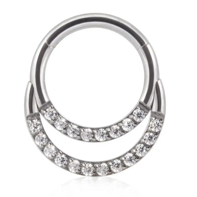 P9FE Stylish Women's Nose Rings Accessory Fashionable Nose Rings with Diamond Enhancement Dazzling Earring Adornment Charm