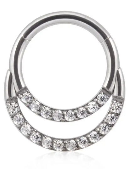 P9FE Stylish Women's Nose Rings Accessory Fashionable Nose Rings with Diamond Enhancement Dazzling Earring Adornment Charm