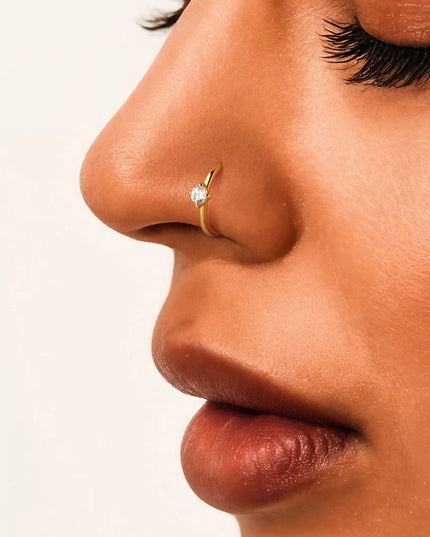 AIDE 1PC 925 Sterling Silver Pierceing Nose Ring Simple Round Twist Rope Nose Ring Women Ear Bone Ring Jewelry Nose Rings