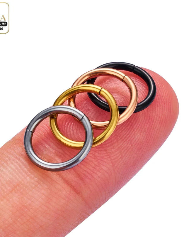 Nose Rings G23 Titanium Lip Ring For Women And Men Piercing Jewelry Hoop Earrings Mixed Color Body Clips Hinged
