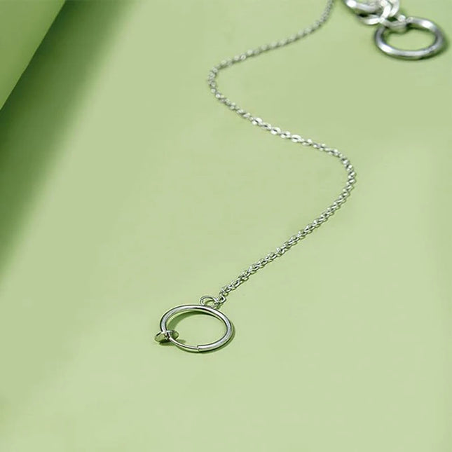 Cool Style Fake Piercing Lip Clip Earring Punk Chain Linked Earrings Hinged Lip Ring For Women Men Fashion Jewelry Accessories