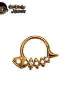 Anodizing-Brown / Nose Rings & Studs / 16G 1.2x10mm|Face|Geometric