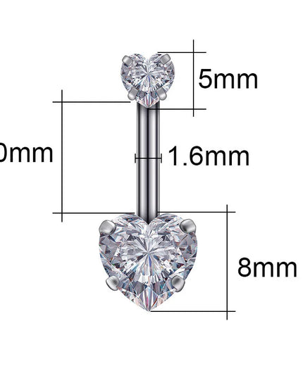 2023 Zircon Belly Button Rings for Women Girls Sexy Piercing Navel Ring Bar Drop Dangle Belly Navel Rings Ashion Body Jewelry