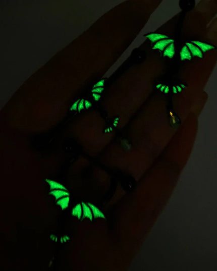 Luminous Bat Belly Button Ring Umbilical Stud Navel Ornament Animal Drop Nipple Ring Luminous Earring Tragus Piercing Jewelry