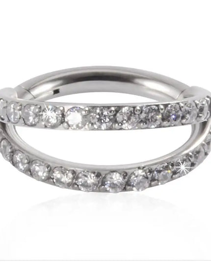 P9FE Stylish Women's Nose Rings Accessory Fashionable Nose Rings with Diamond Enhancement Dazzling Earring Adornment Charm