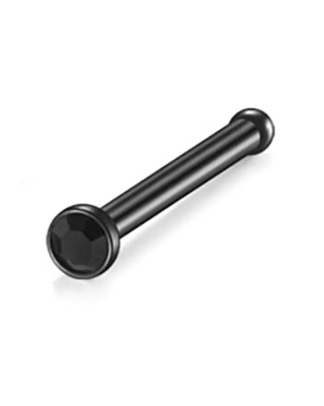 1Pcs 20G Nose Rings Hoop Surgical Stainless Steel Studs Screw L Shaped Nose Piercing Jewelry Women Black Woman and Man