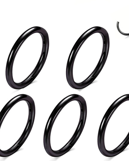 Hinged Nose Ring Hoop Septum Hoop  Ring Tragus Rook Ring Piercing Jewelry Lip Labret Ring Clicker Cartilage Earrings Women Gift