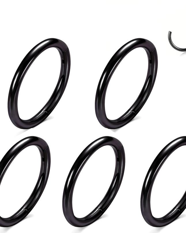 Hinged Nose Ring Hoop Septum Hoop  Ring Tragus Rook Ring Piercing Jewelry Lip Labret Ring Clicker Cartilage Earrings Women Gift
