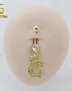 G Belly Ring / Navel & Bell Button Rings / China Mainland|6mm Titanium Bar|body|Geometric