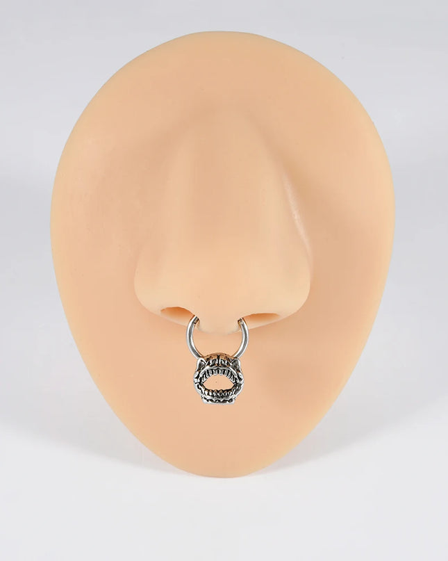 1PC Punk Many Style Black Oil Drip Hinger Septum Nose Ring Stainless Steel Ear Tragus Cartilage Daith Helix Earring Unisex Gift