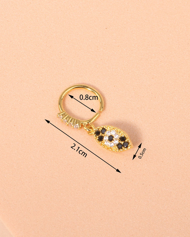 Nose Rings Hoop for Women Men Body Piercing Jewelry Cartilage Earring Nose Dangling CZ Cross Crown Starfish Dangle Nose Ring