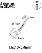 1-Silver color / Navel & Bell Button Rings / body