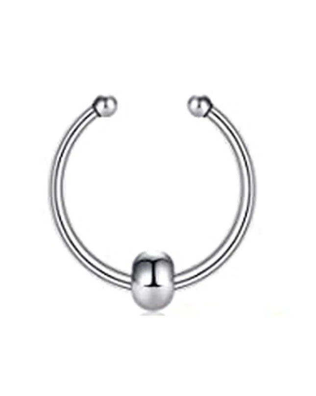 Fake Nose Septum Rings Faux Fake False Imitate Nose Rings Clip Horseshoe Hoop Ring Stainless Steel Body Non Piercing Jewelry