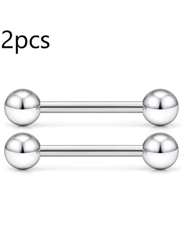 14G Tongue Rings Nipple Rings Surgical Steel Barbell Nipplering Body Piercing Jewelry for Women Men 12MM 14MM 16MM 18MM Bar Leng